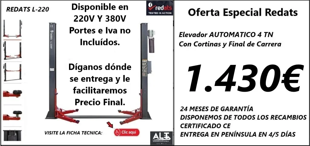 ELEVADORES DE COCHES y EQUIPAMIENTO TALLERES