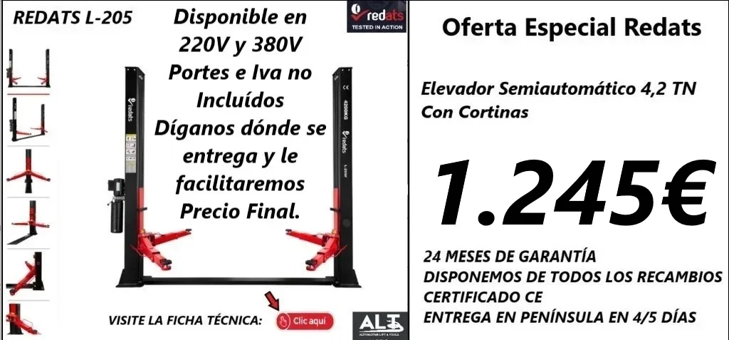 ELEVADORES DE COCHES y EQUIPAMIENTO TALLERES