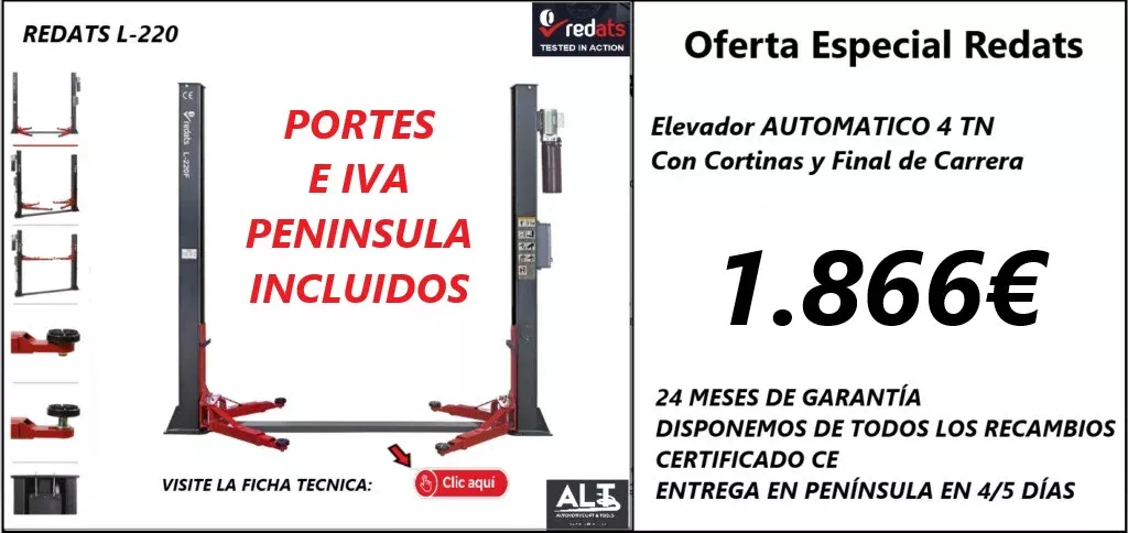 ELEVADORES DE COCHES y EQUIPAMIENTO TALLERES