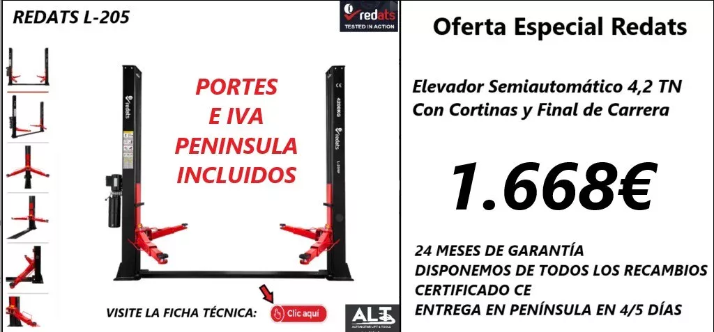 ELEVADORES DE COCHES y EQUIPAMIENTO TALLERES